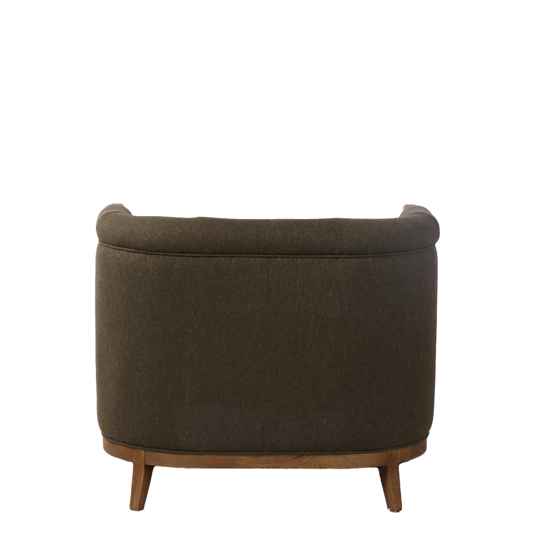 REGAL 1 SEATER SOFA - DARK COFFEE / HISTORY OAK image 3